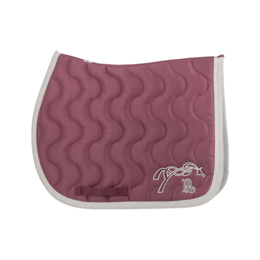 Tapis de selle classique rose poudré blanc - Pénélope