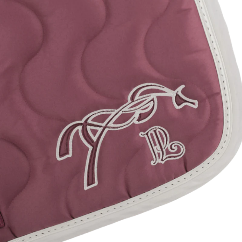 Tapis de selle classique rose poudré blanc - Pénélope