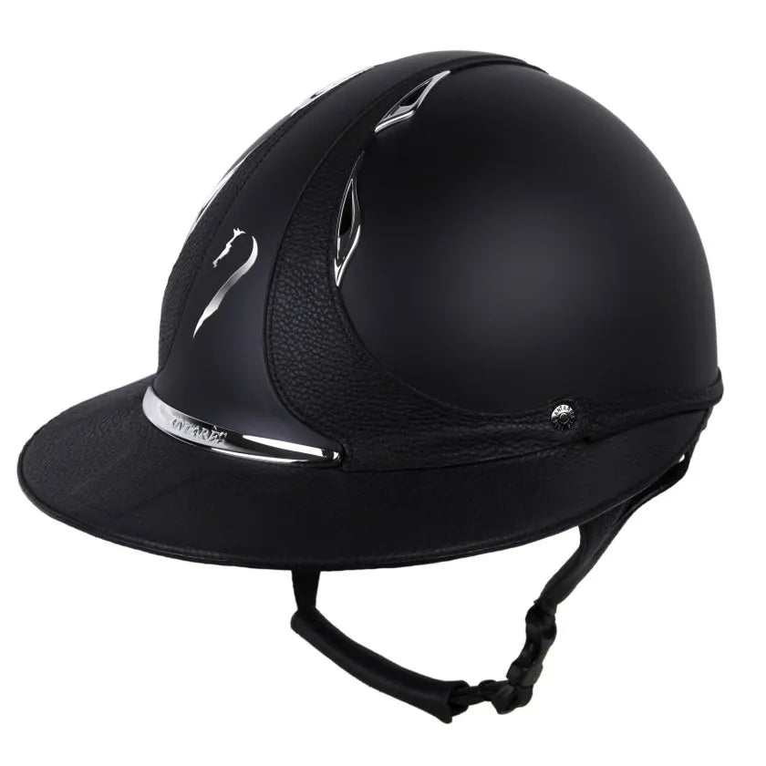 Casque Galaxy Eclipse noir & chrome visière large - Antares Sellier
