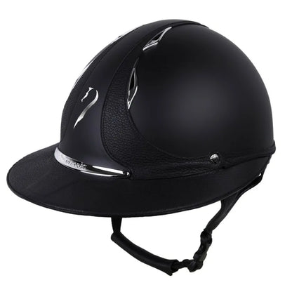 Casque Galaxy Eclipse noir & chrome visière large - Antares Sellier