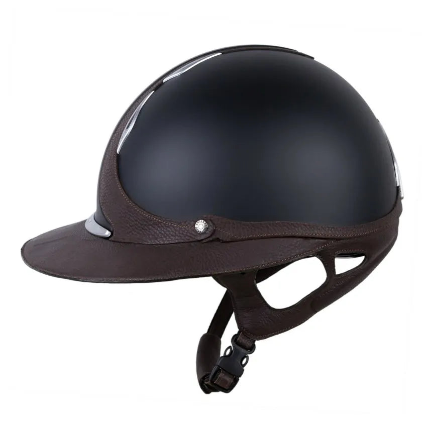 Casque Référence Eclipse noir & marron visière large - Antares Sellier