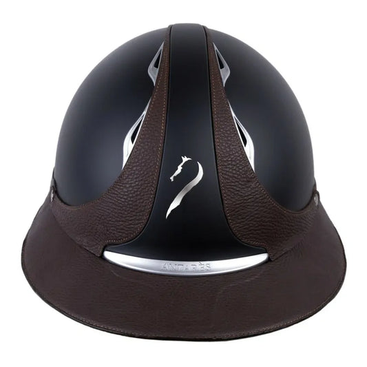 Casque Référence Eclipse noir & marron visière large - Antares Sellier