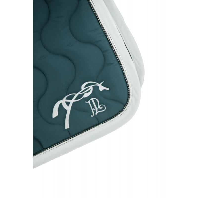 Tapis de selle diamant bleu canard blanc  - Pénélope