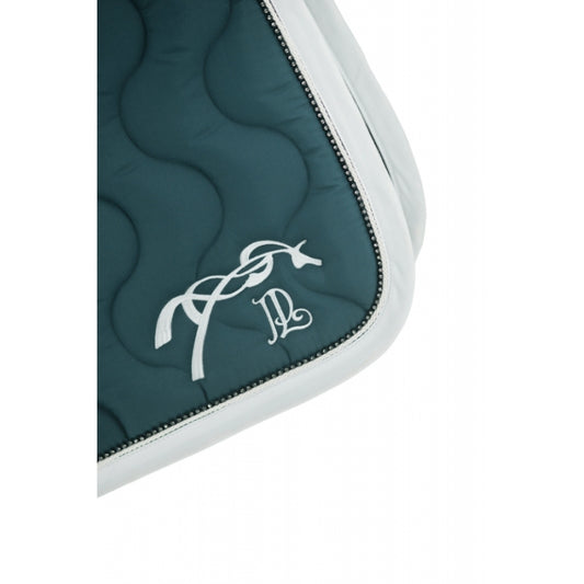 Tapis de selle diamant bleu canard blanc  - Pénélope